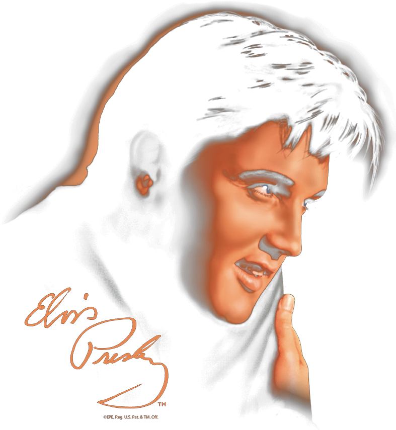Elvis Presley Iconic Stylized Portrait PNG