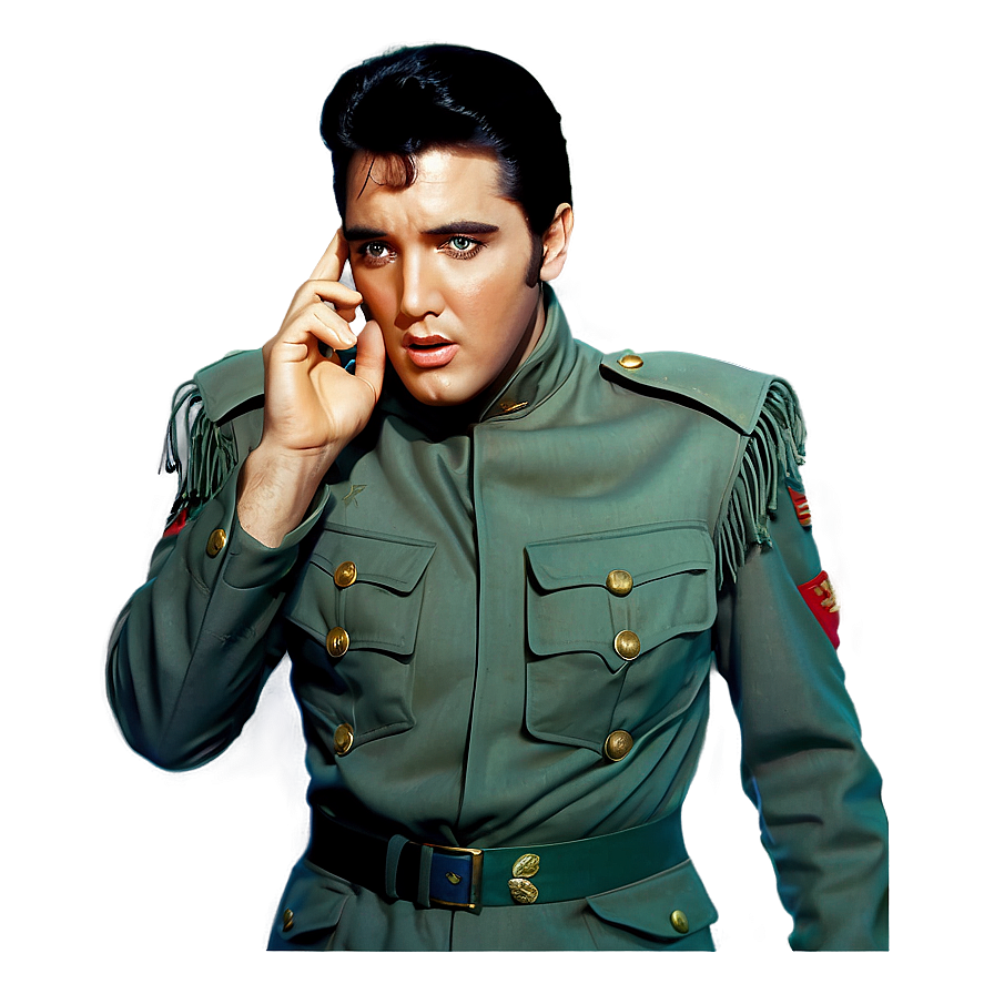 Download Elvis Presley In Uniform Png 36 | Wallpapers.com