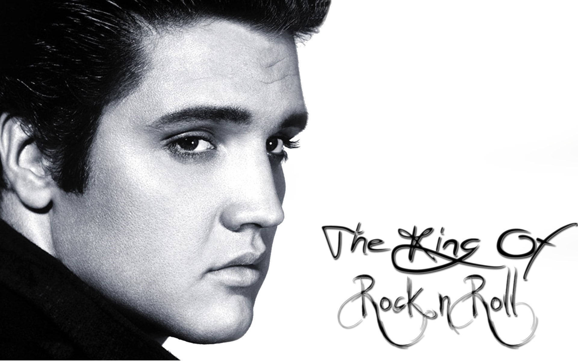 Elvis Presley Konge af Rock and Roll Tapet Wallpaper