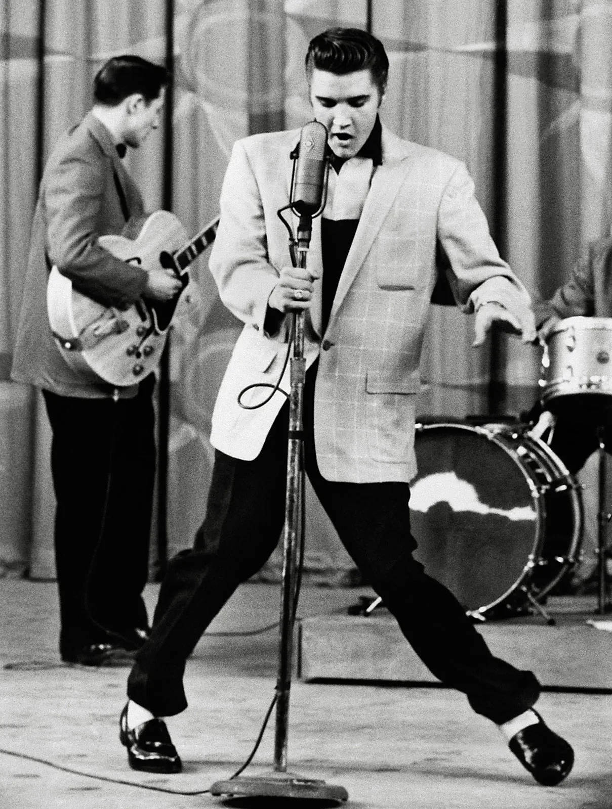 Elvis Presley Performance Black And White