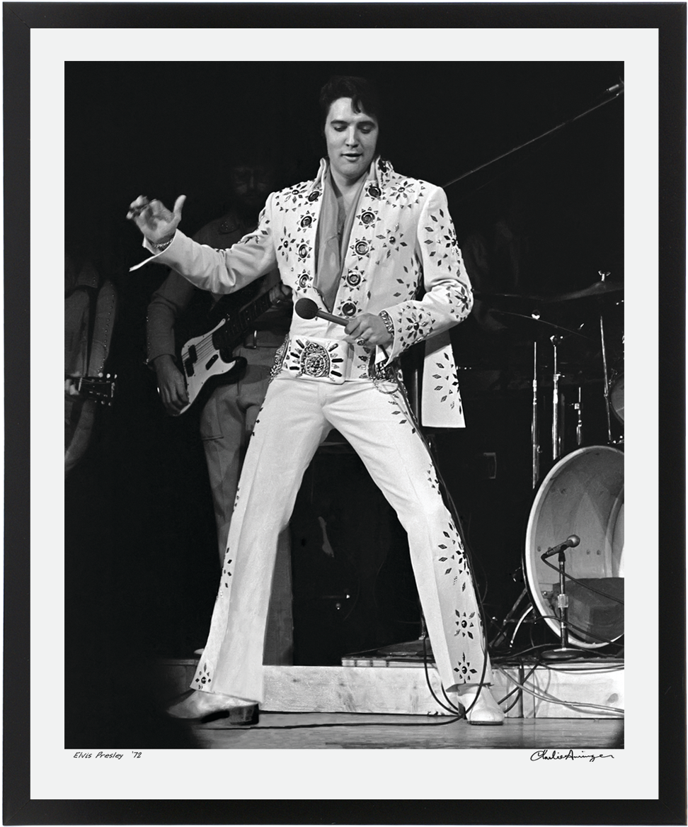 Elvis Presley Performingin White Jumpsuit1972 PNG