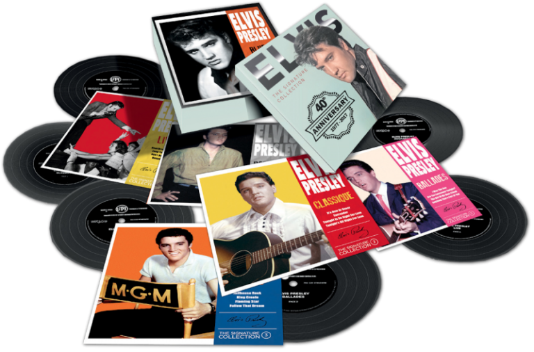 Elvis Presley Vinyl Record Collection PNG