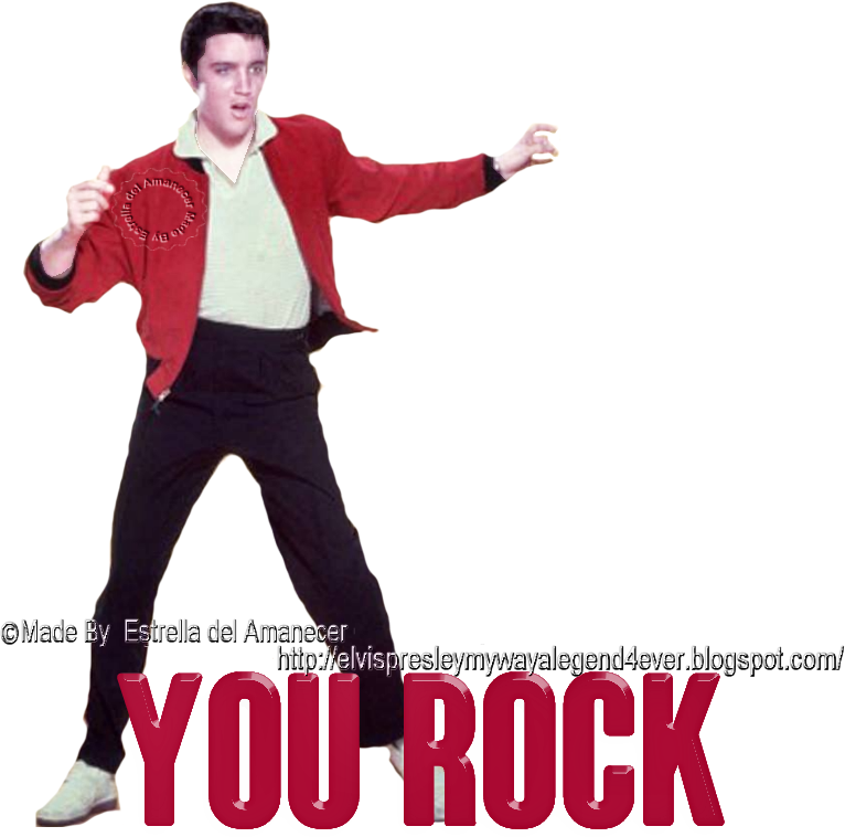 Elvis Presley You Rock Pose PNG