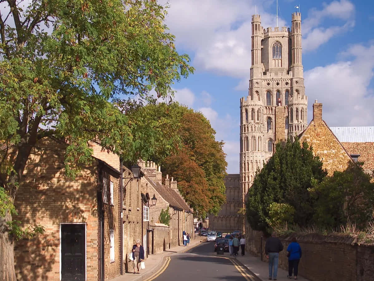 Ely Cathedral Street View Wallpaper