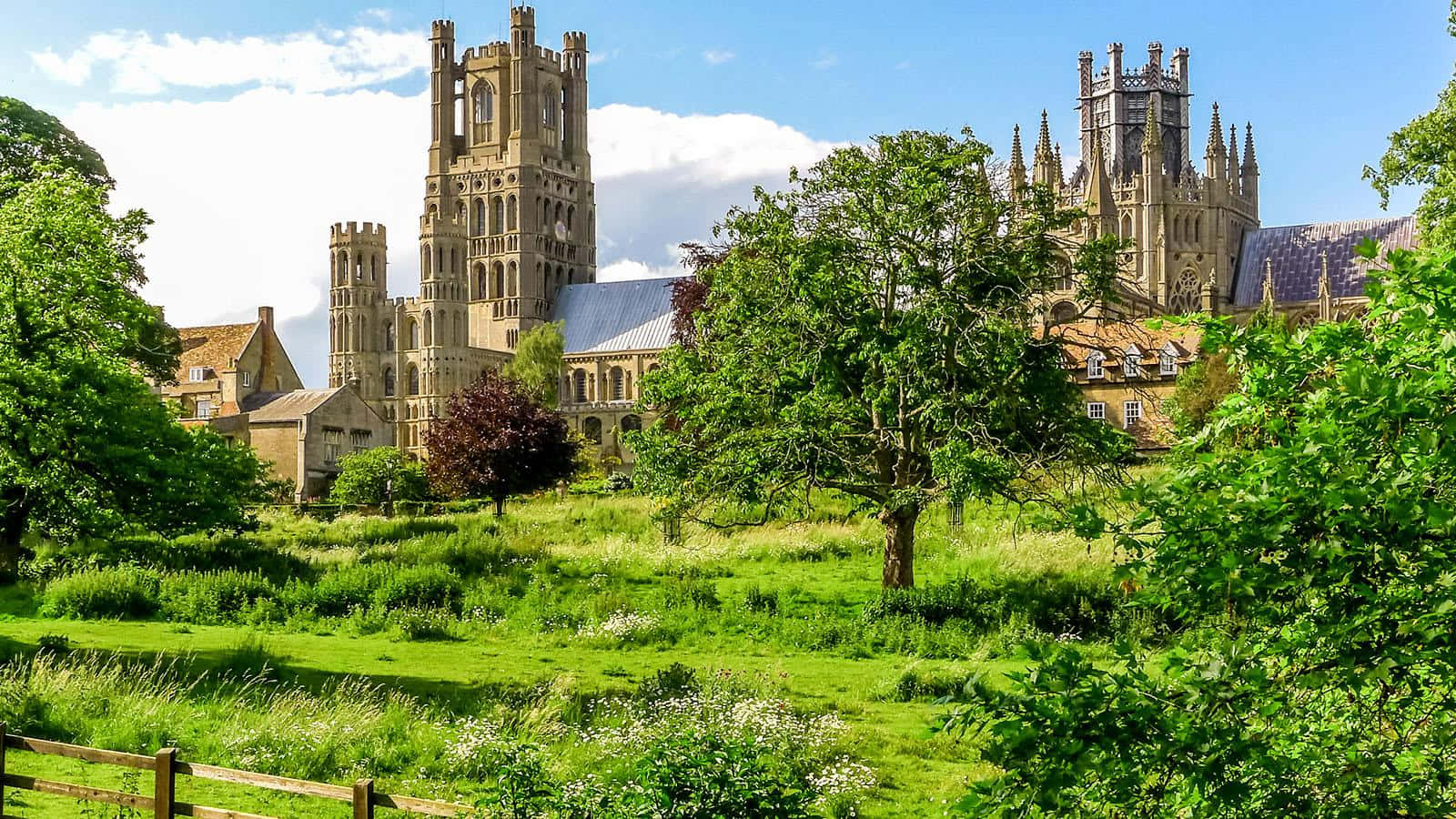 Ely Cathedral Summer View Wallpaper