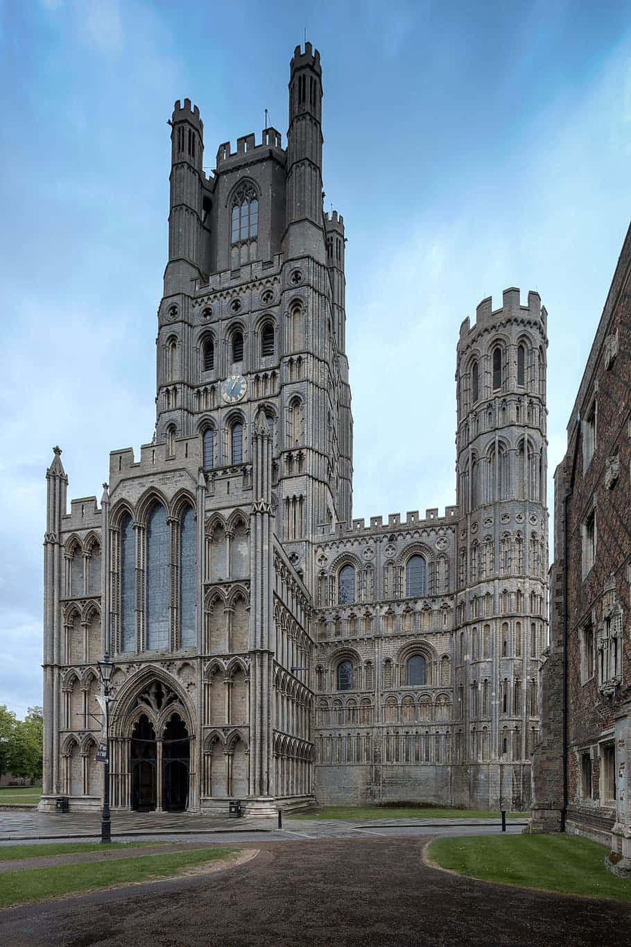 Ely Cathedral West Tower Facade Wallpaper
