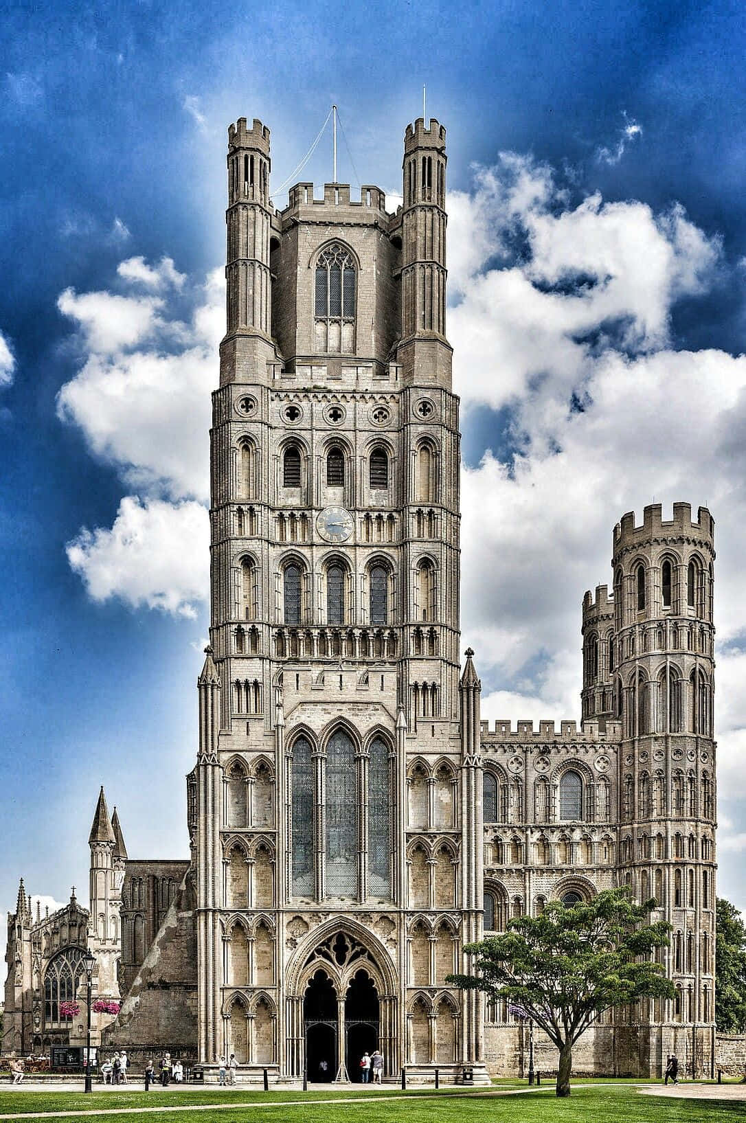Ely Cathedral West Tower U K Wallpaper