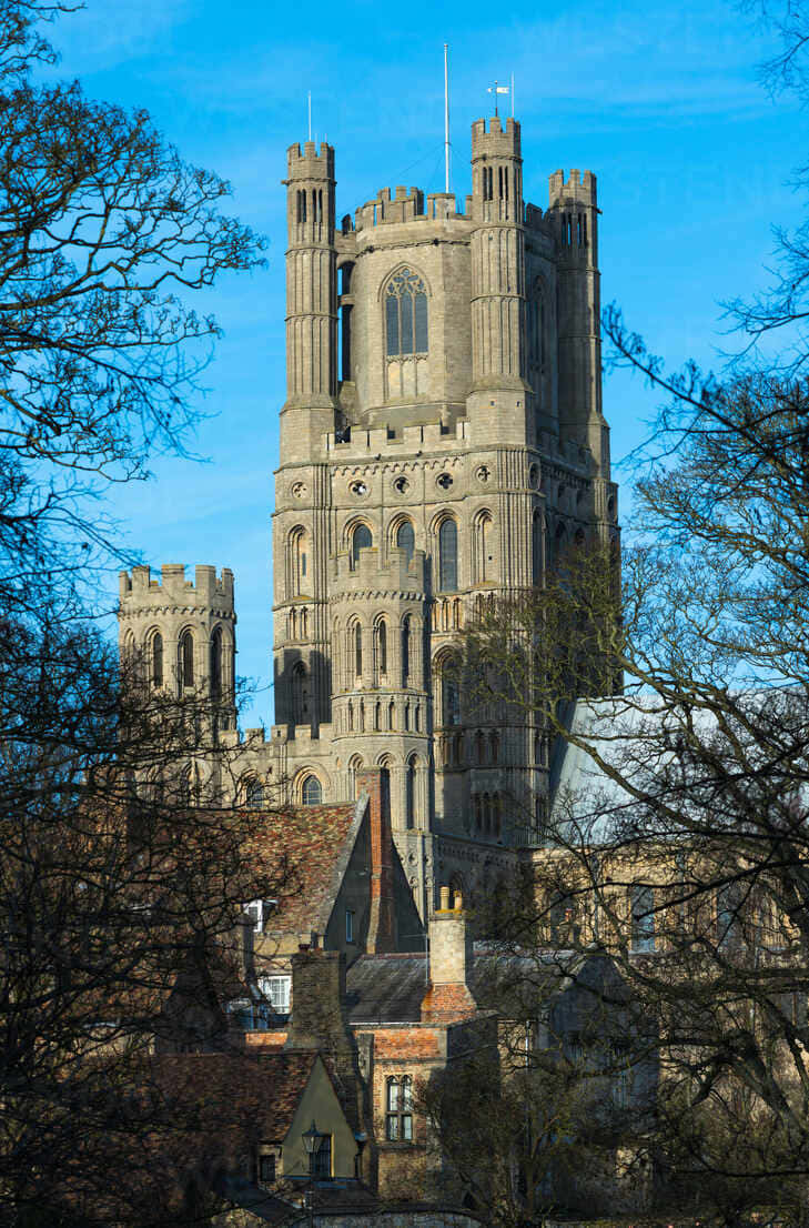 Ely Cathedral West Tower View Wallpaper