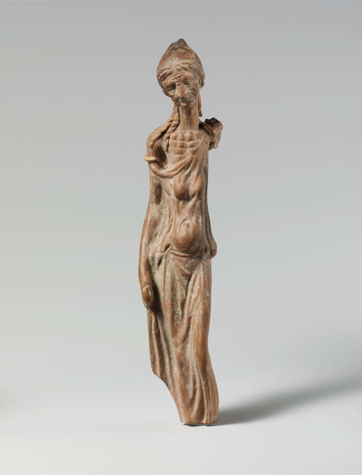 Emaciated Woman Terracotta Statue Wallpaper