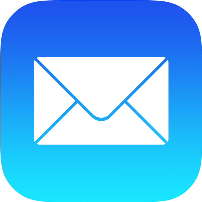 Email App Icon Blue Background PNG