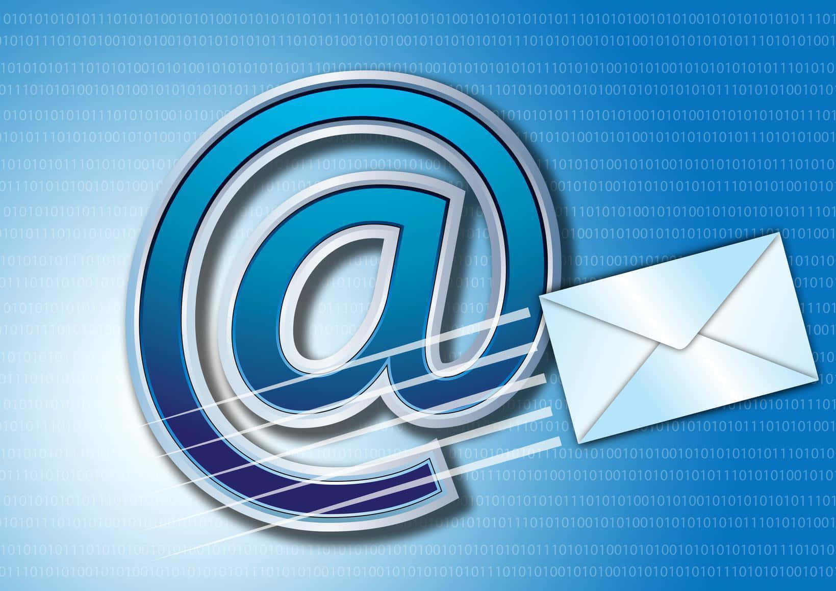 Email-symbol Mit Blauem Hintergrund