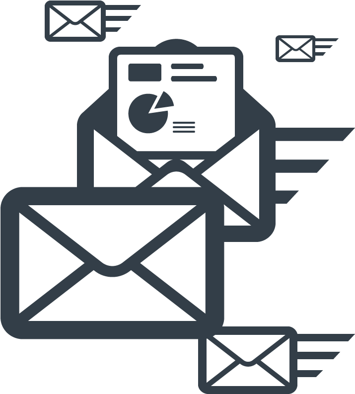 Email Communication Concept Graphic PNG