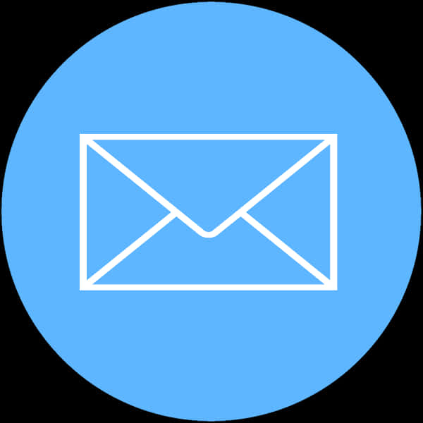 Email Envelope Icon Blue Background PNG