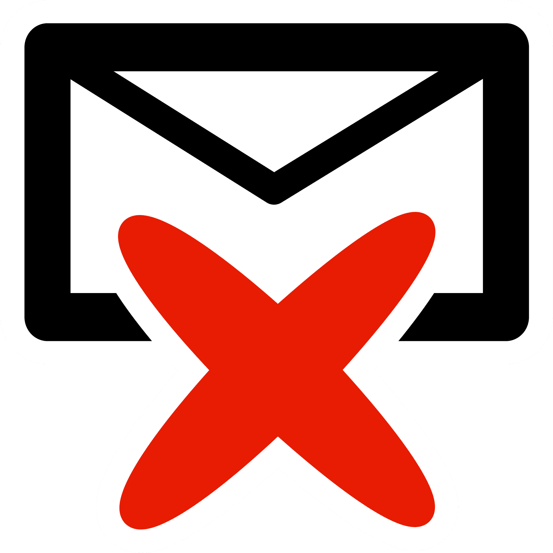Email Iconwith Red X PNG