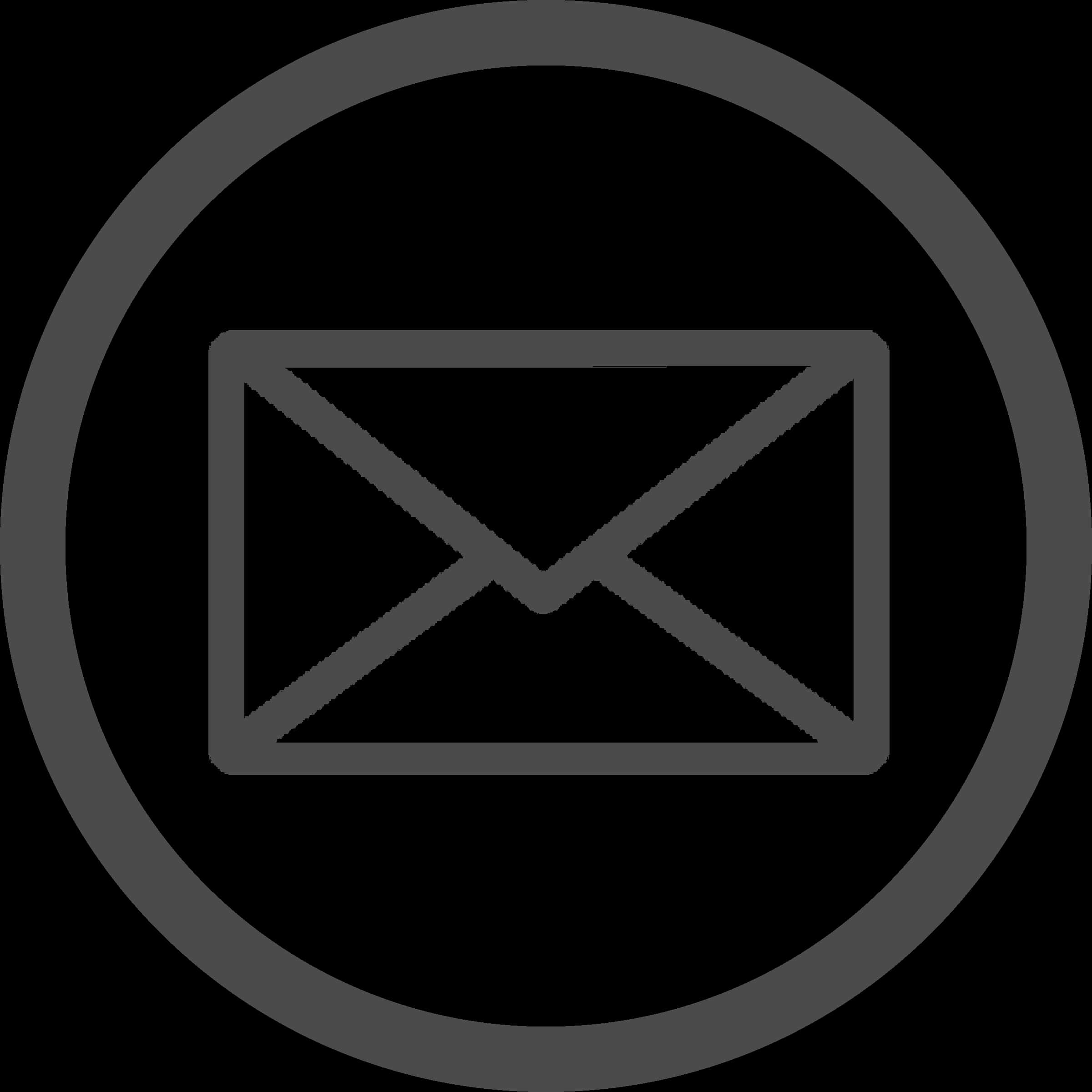 Email Icon Black Background PNG