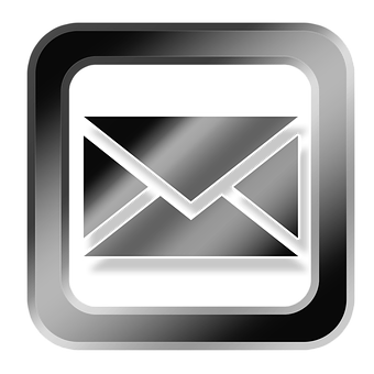 Email Icon Blackand Silver PNG