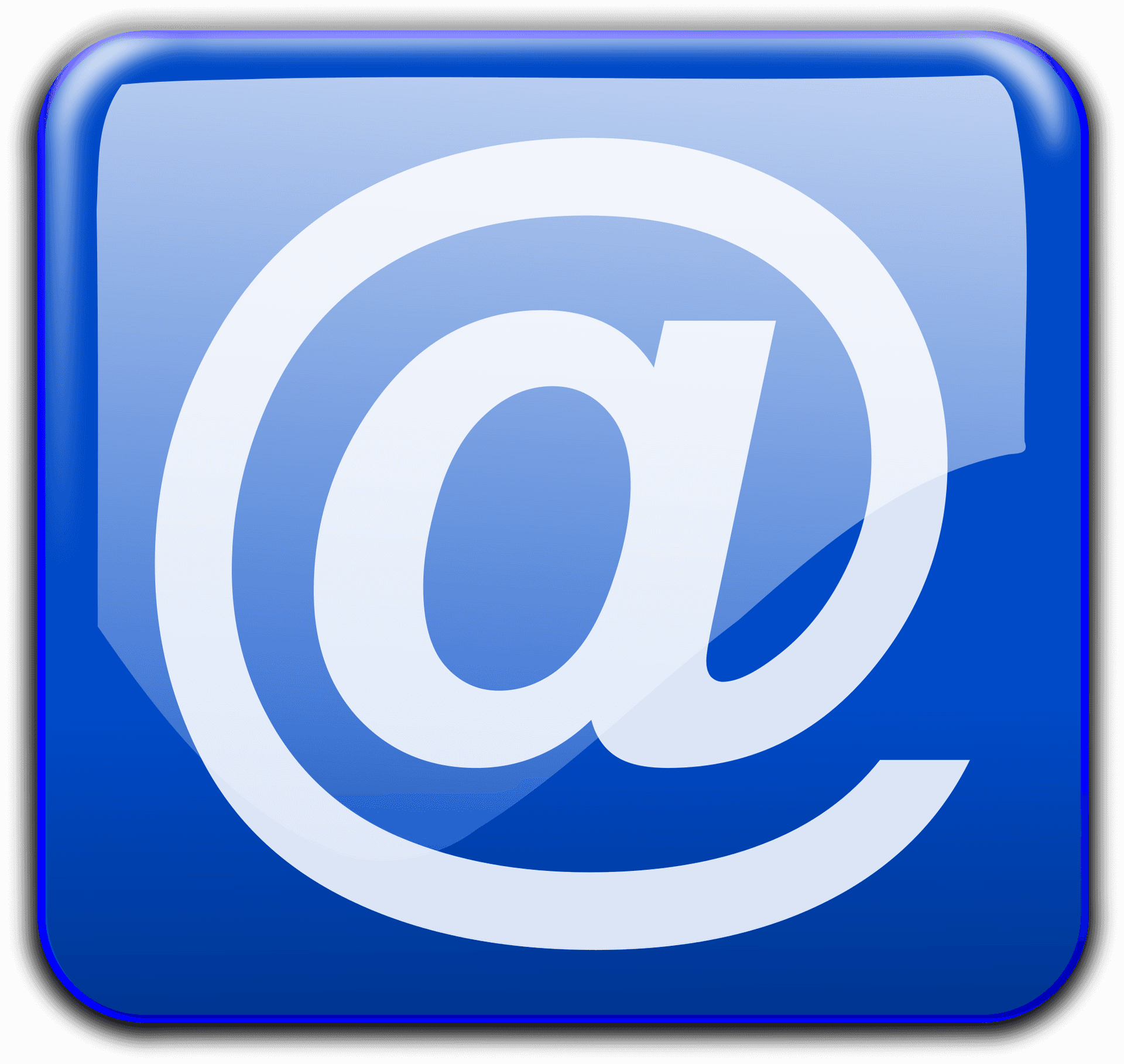 Email Icon Blue Background PNG
