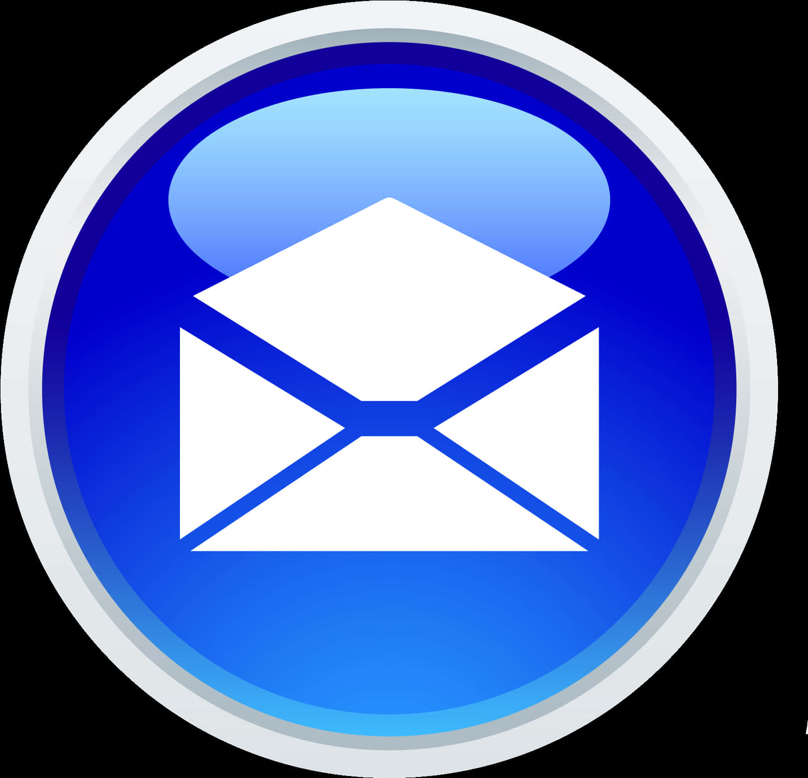 Email Icon Blueand White PNG