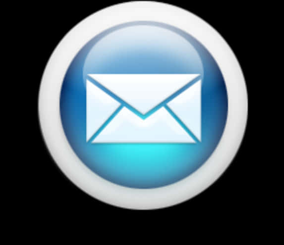 Email Icon Glowing Blue PNG