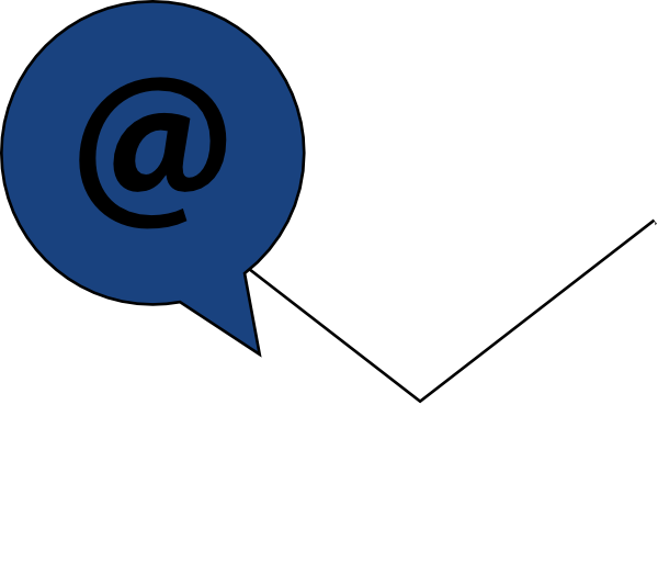 Email Icon White Speech Bubble PNG