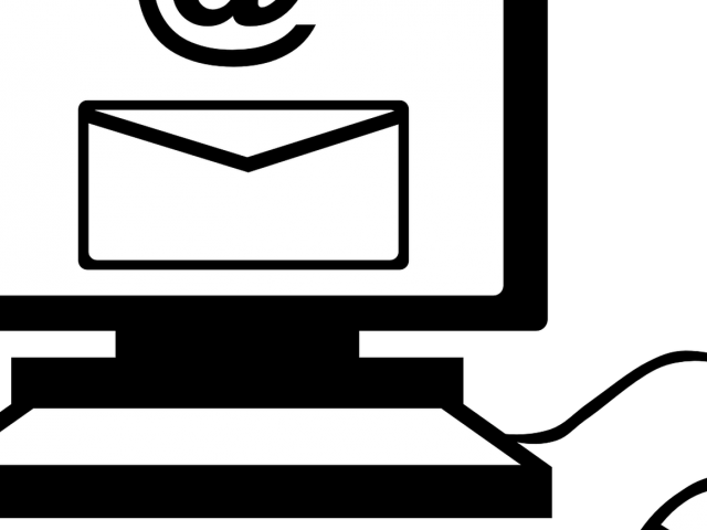 Email Icon Whiteon Monitor PNG