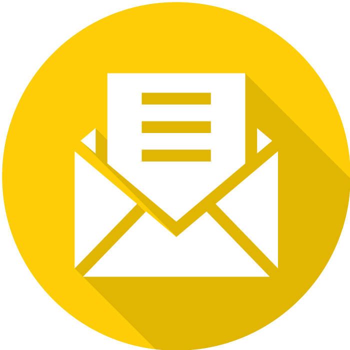 Email Icon Yellow Background PNG