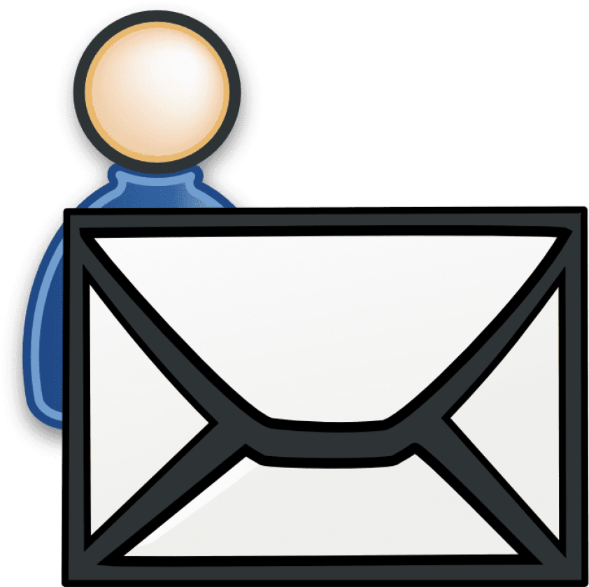 Email Iconwith Person Figure PNG