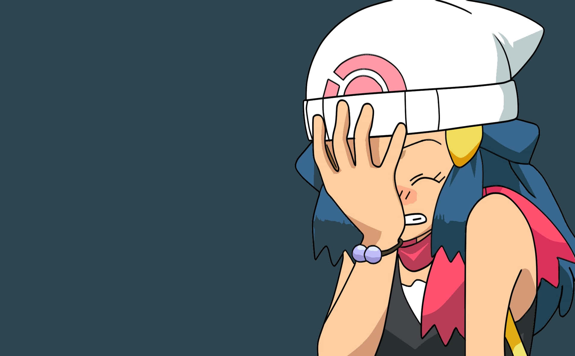Embarrassed Anime Character Facepalm Wallpaper