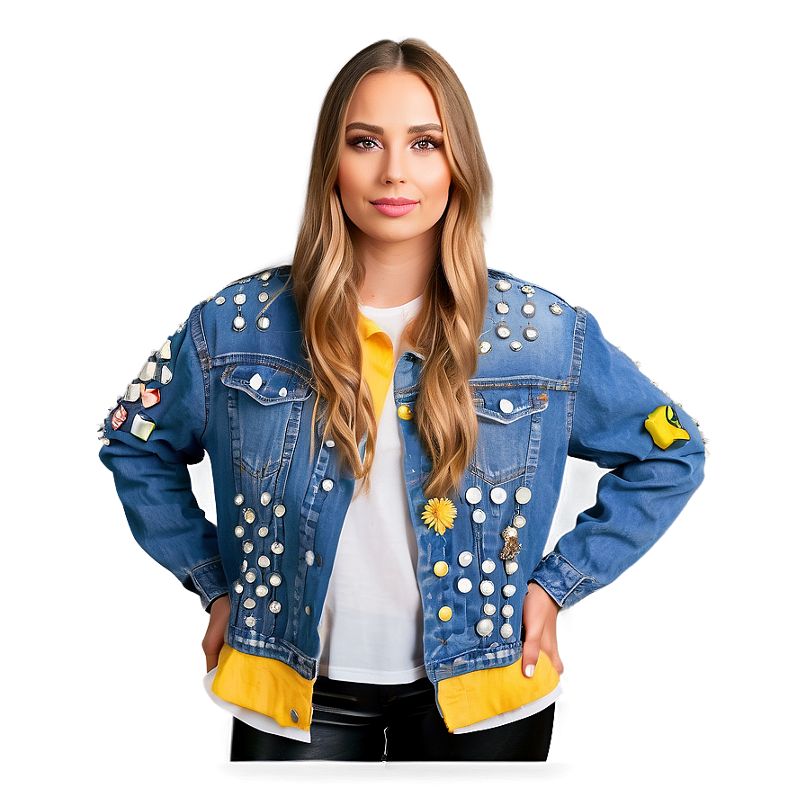 Embellished Denim Jacket Png 29 PNG