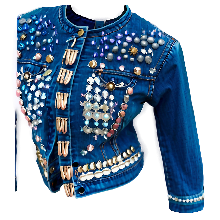 Embellished Denim Jacket Png War93 PNG