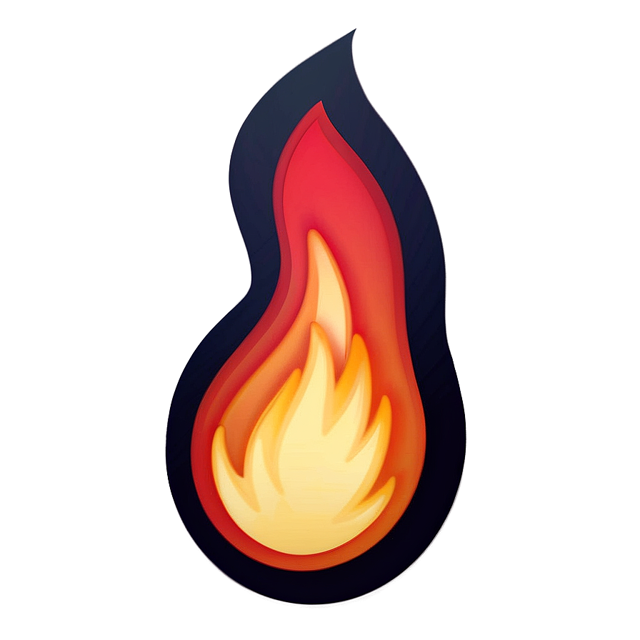 Download Ember Fire Emoji Illustration Png Bwk49 | Wallpapers.com