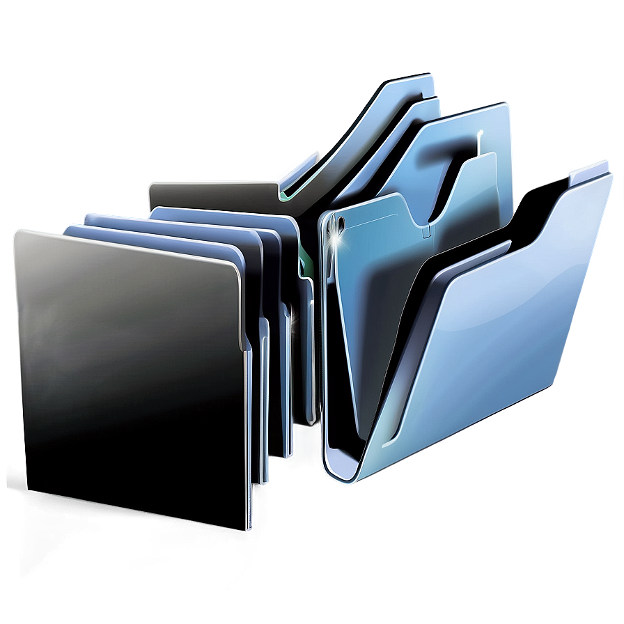 Embossed Black Folder Image Png Krw PNG