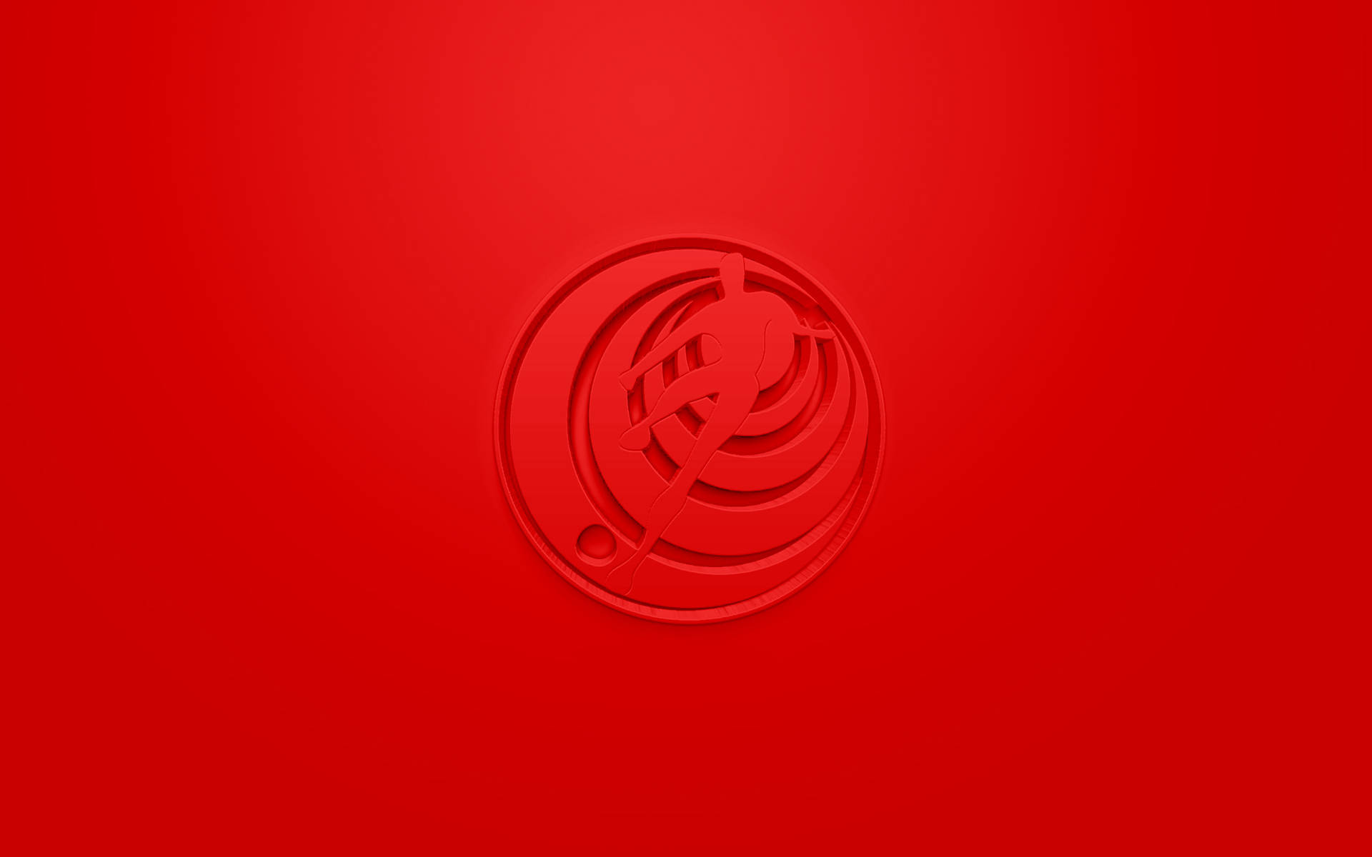 Embossed Red Costa Rica National Football Team Emblem Wallpaper