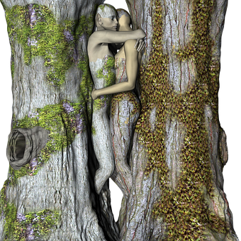 Embracing Nature Sculpture PNG