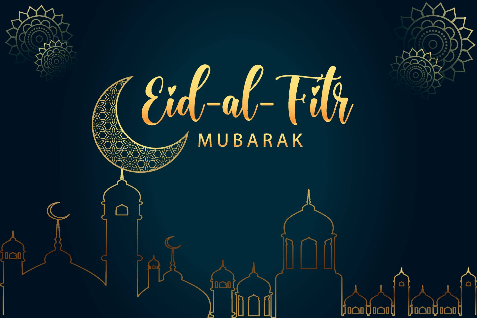 Menyambut Cahaya Bulan Yang Bersinar - Eid Mubarak. Wallpaper