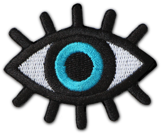 Embroidered Evil Eye Patch PNG