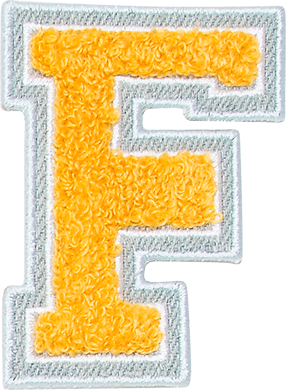 Embroidered Letter F Texture PNG