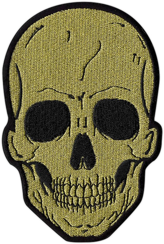 Embroidered Skull Patch PNG