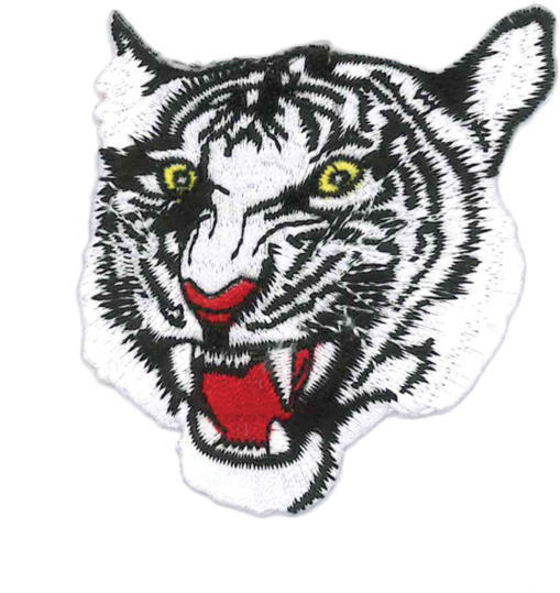 Embroidered Tiger Patch PNG
