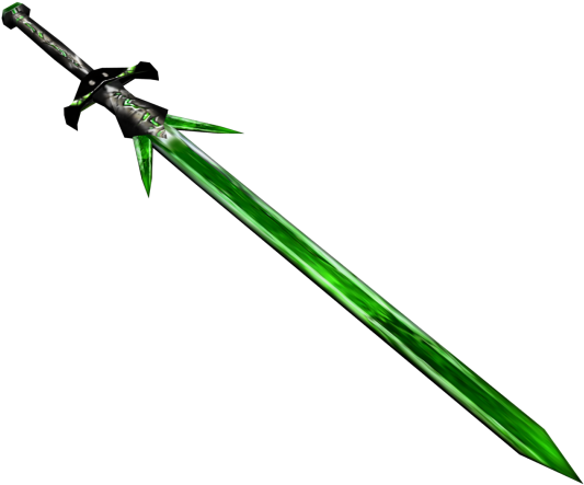 Emerald Blade Fantasy Sword PNG