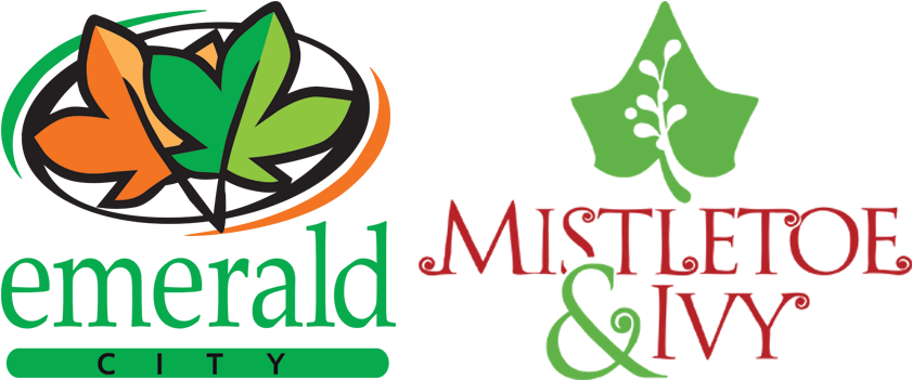 Emerald City Mistletoeand Ivy Logos PNG