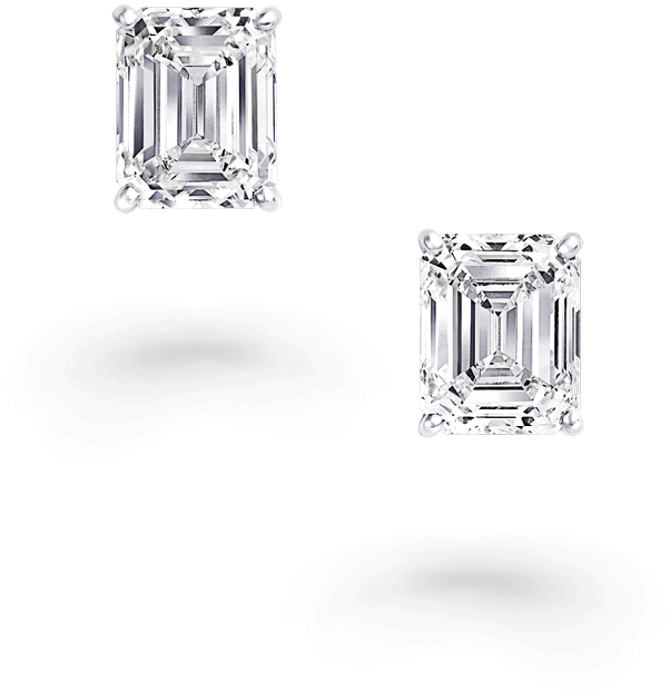 Emerald Cut Diamonds Comparison PNG
