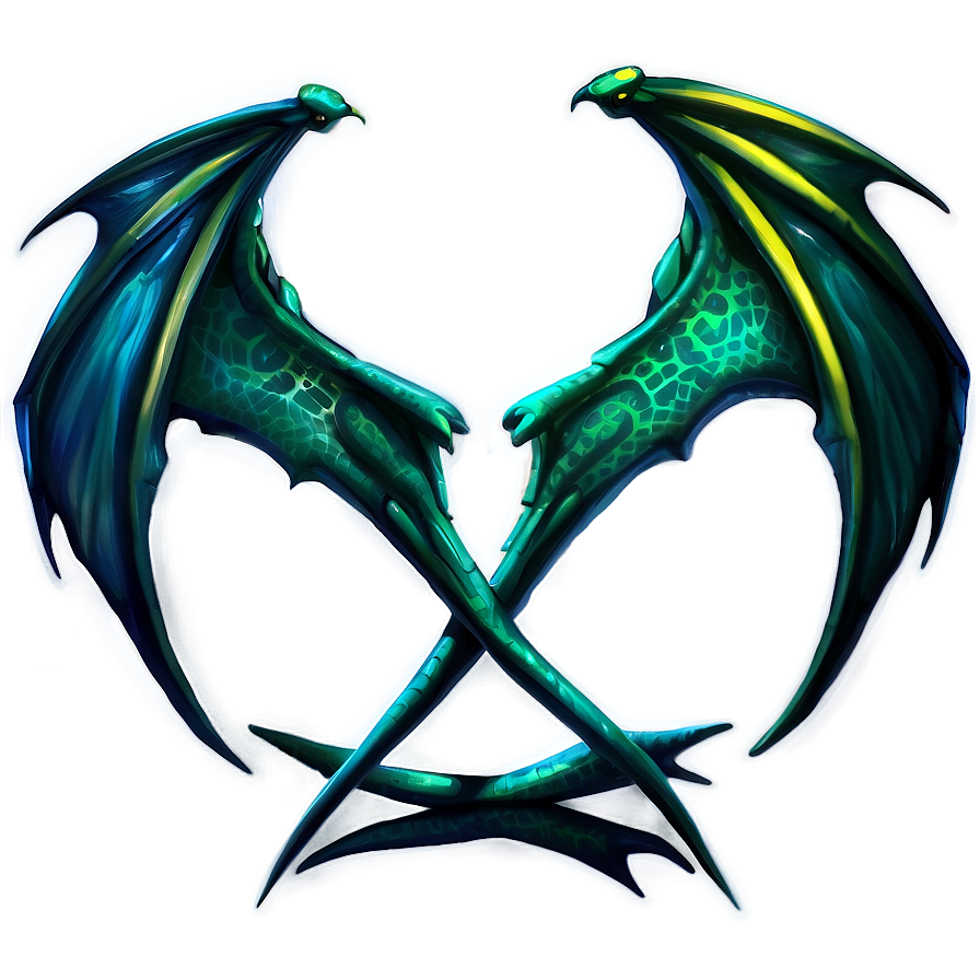 Emerald Dragon Wings Design Png 73 PNG
