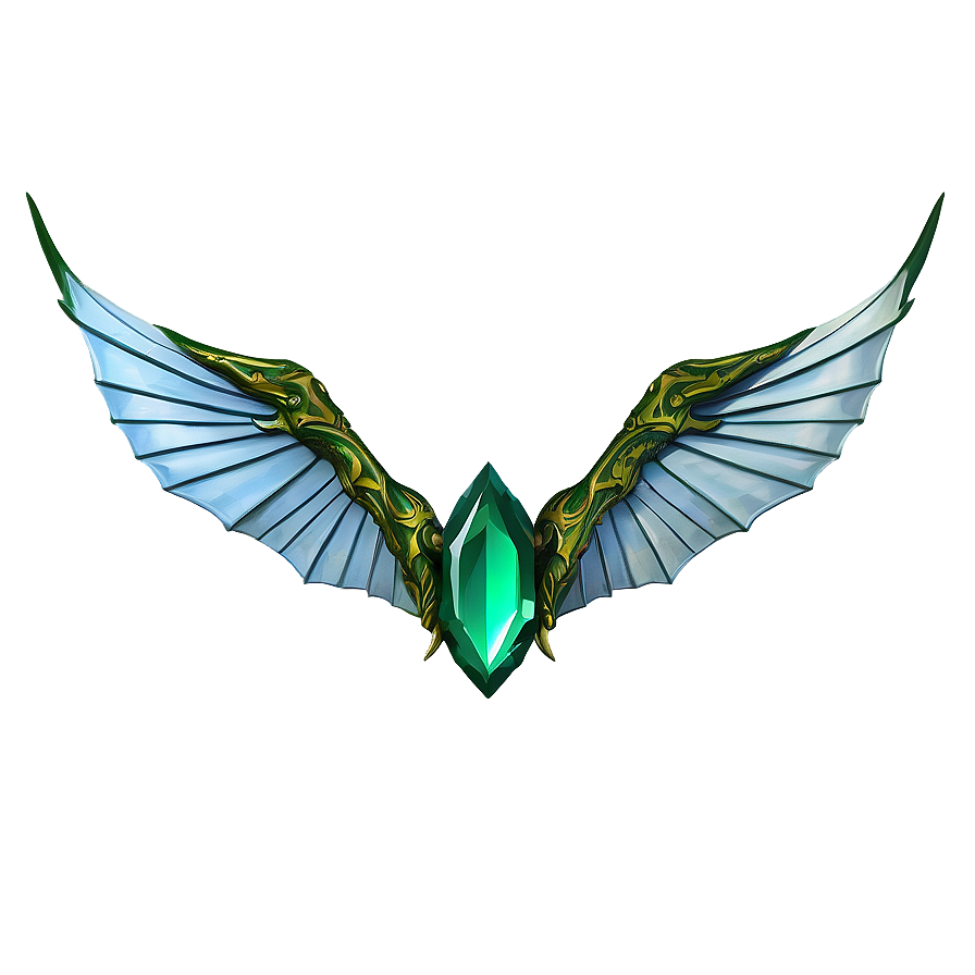 Emerald Dragon Wings Design Png Mng PNG