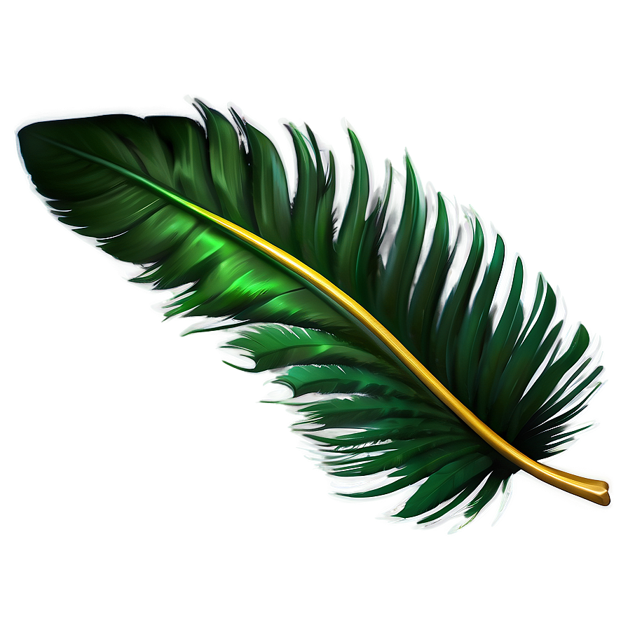 Emerald Feather Plume Png Lno PNG