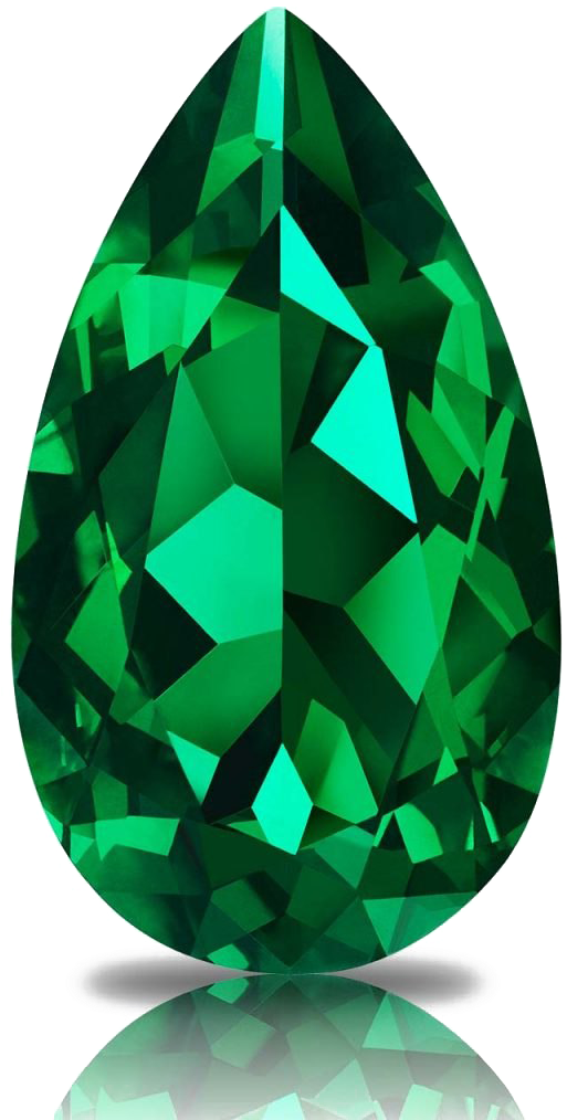 Emerald Gemstone Reflection PNG