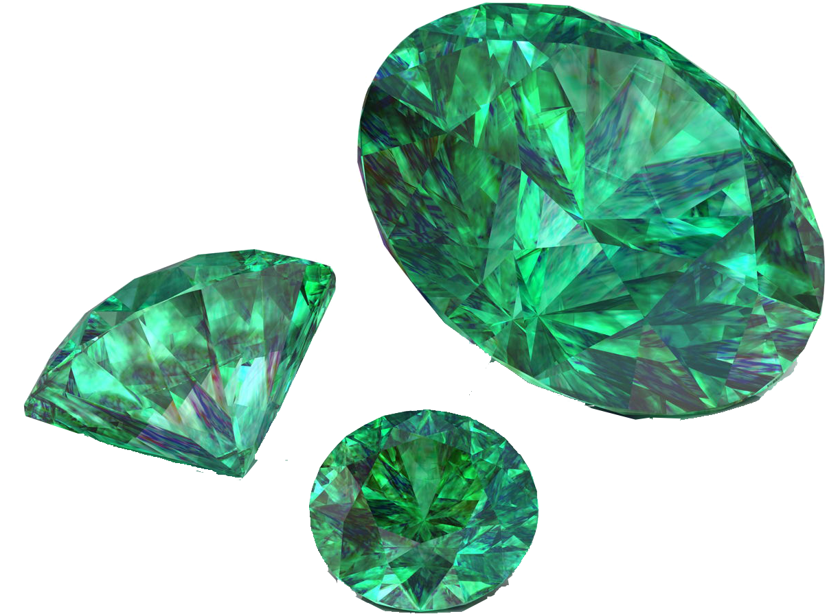 Emerald Gemstones Collection PNG