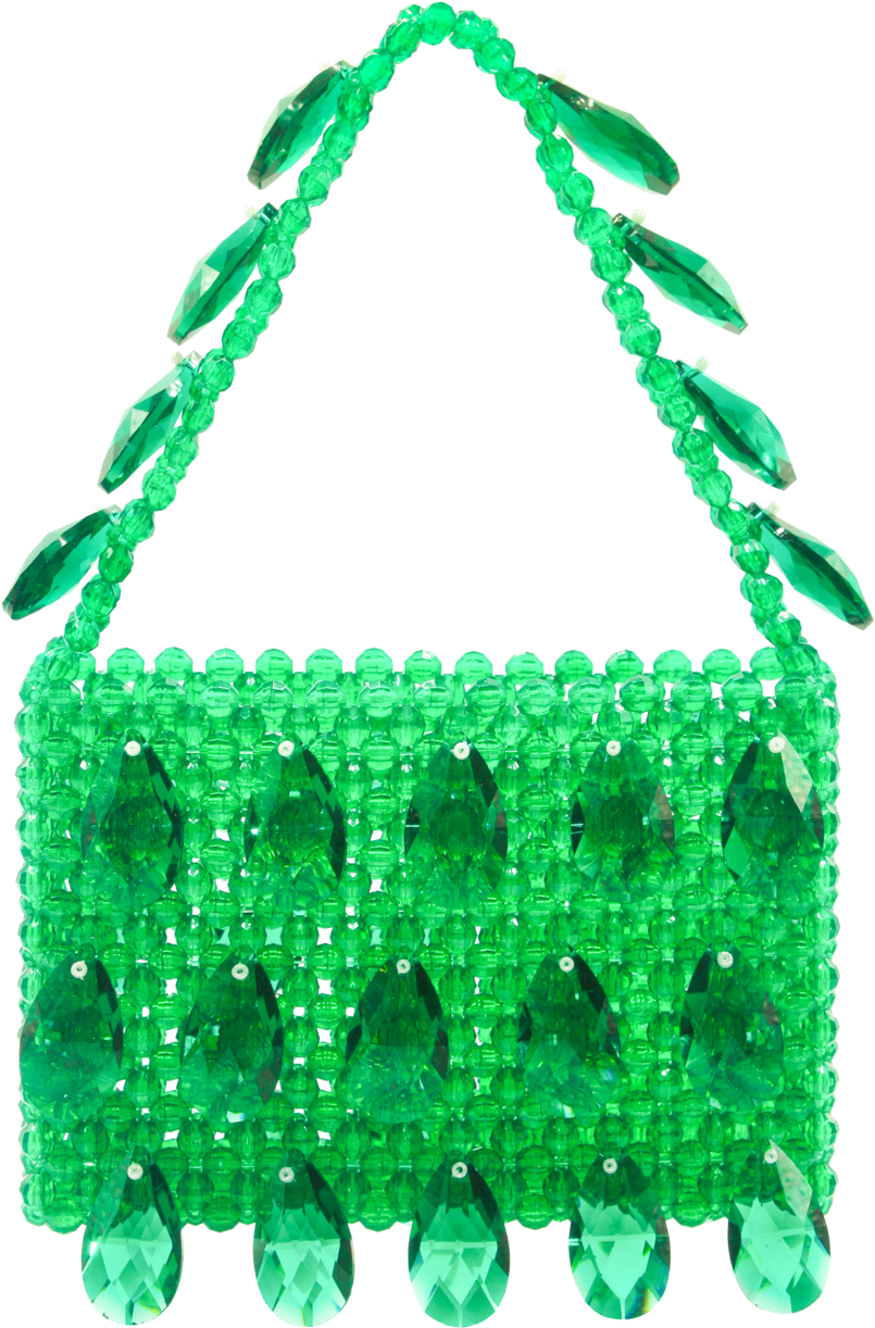 Emerald Green Crystal Purse PNG