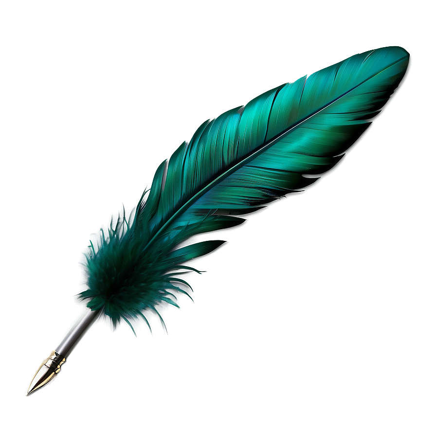 Emerald Green Feather Pen Png 33 PNG