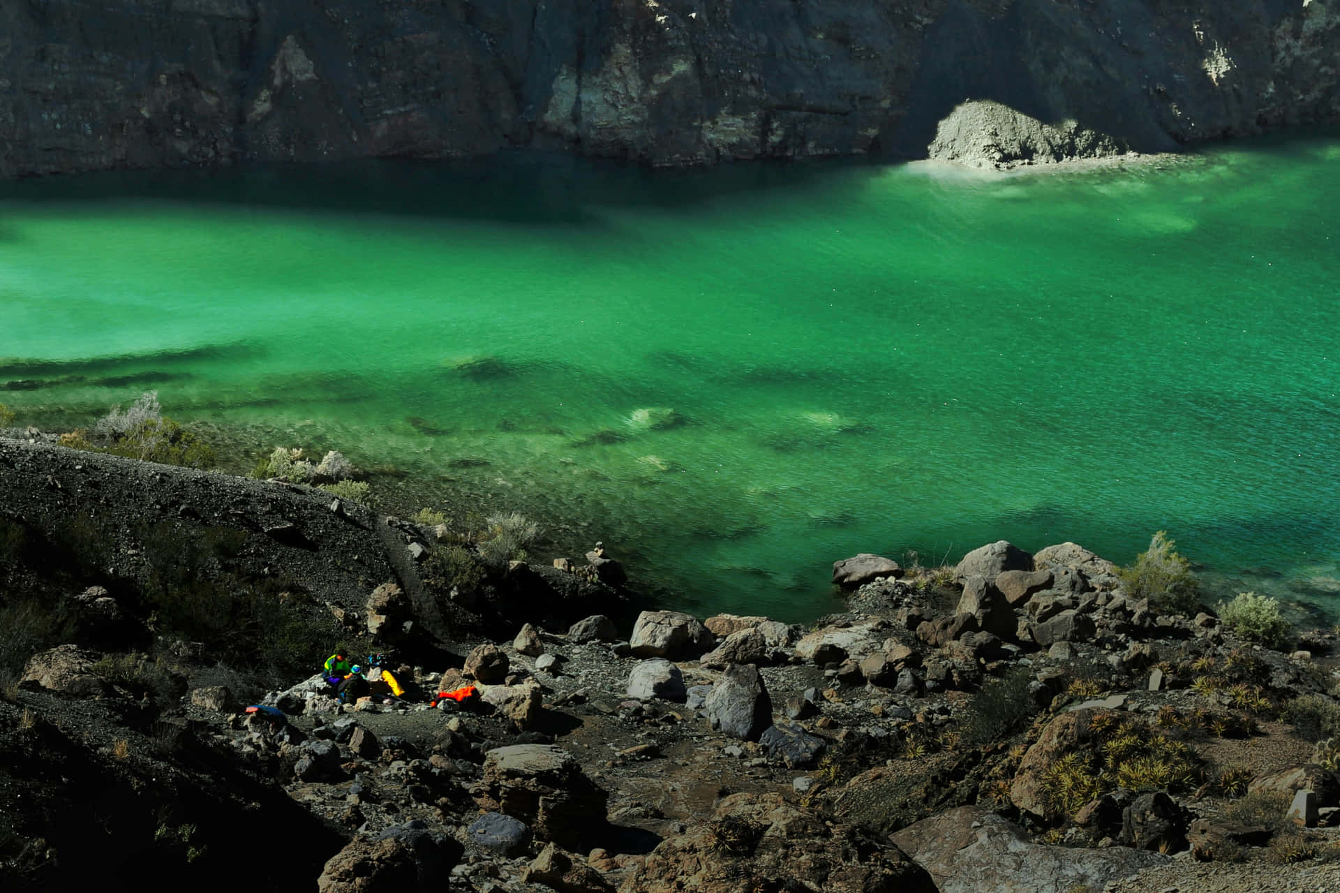Emerald Lake Camping Adventure Wallpaper